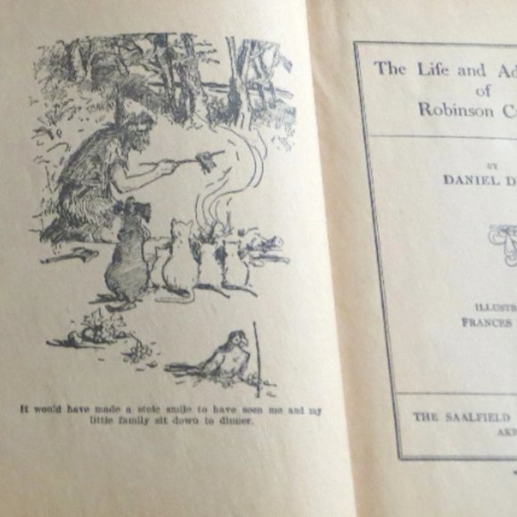 Robinson Caruso Hardcover Vintage Edition No Date Children's Books Classics - Picture 3 of 6